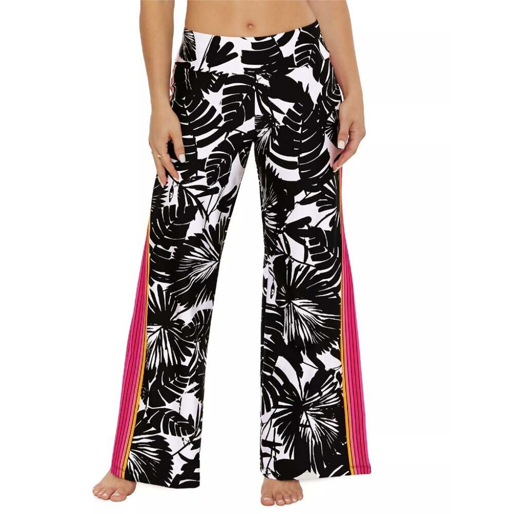 NWT Trina Turk Lennox Beach Pants Wide Slit Leg Swimsuit Cover Up Pants